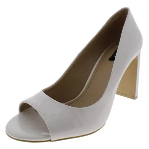 Jade Womens Patent Leather Dressy Peep-Toe Heels