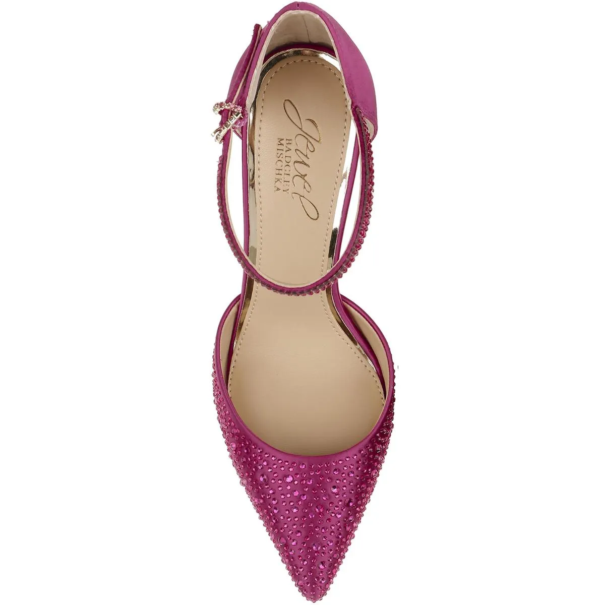 Jailene Womens Satin Rhinestone Pointed Toe Heels