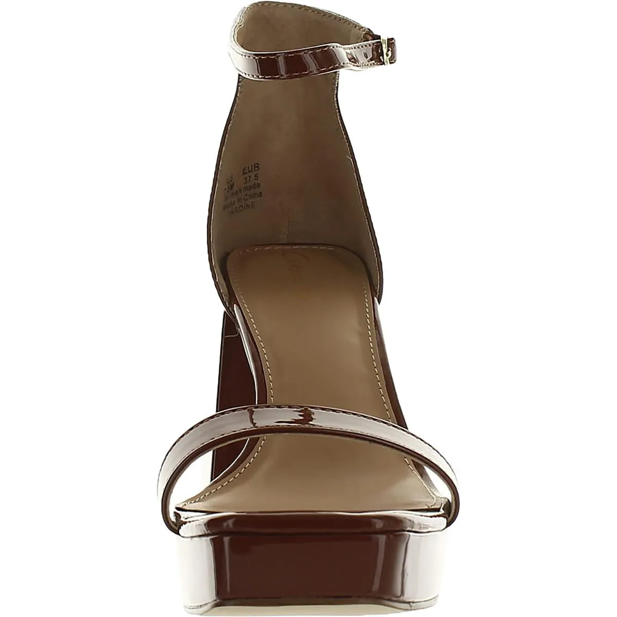 Jardine Womens Buckle Open Toe Block Heels