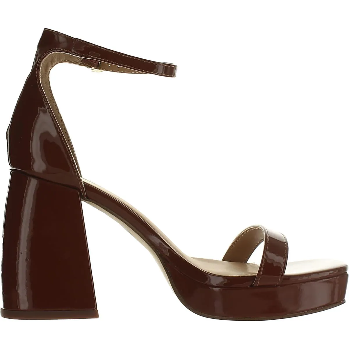 Jardine Womens Buckle Open Toe Block Heels