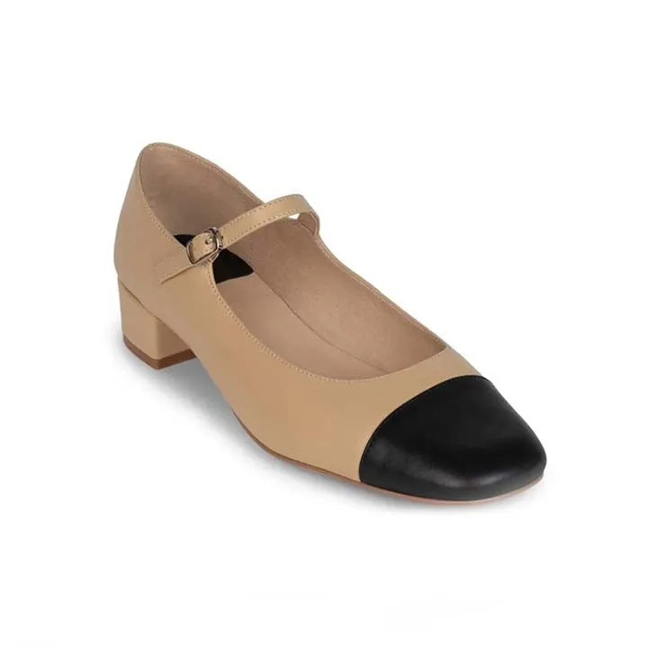JEFFREY CAMPBELL CAPER BEIGE PUMPS