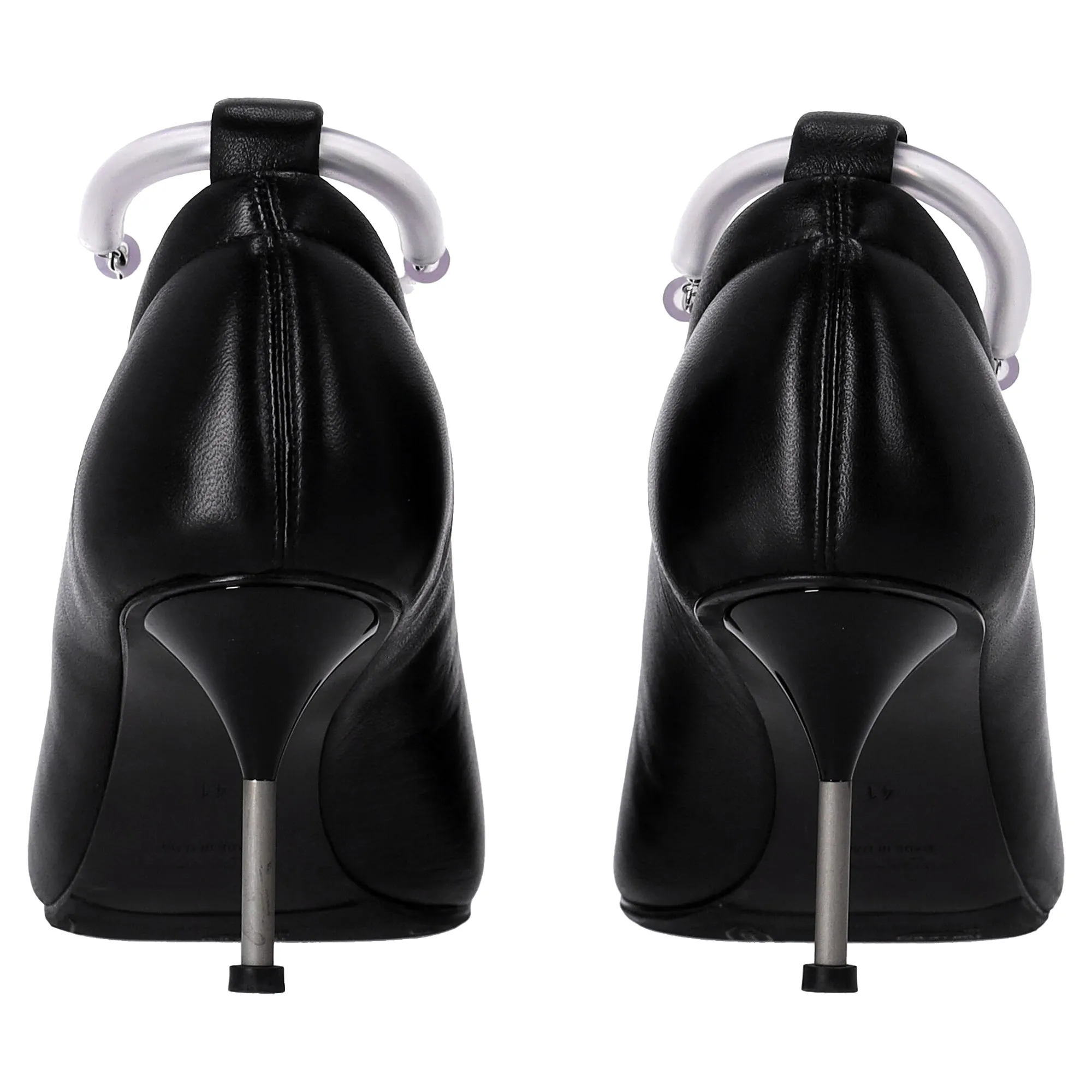 Jil Sander Ankle Strap Pumps in Black Leather
