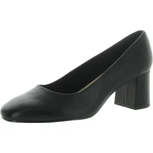 Jillian Womens Leather Slip-On Pumps