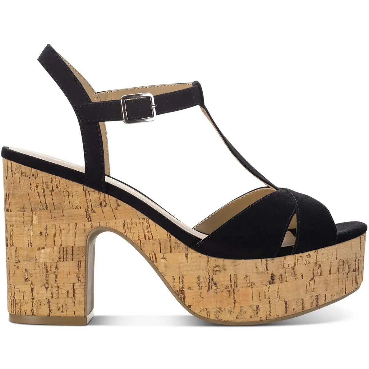 Jillien Womens Buckle Peep-toe Block Heels