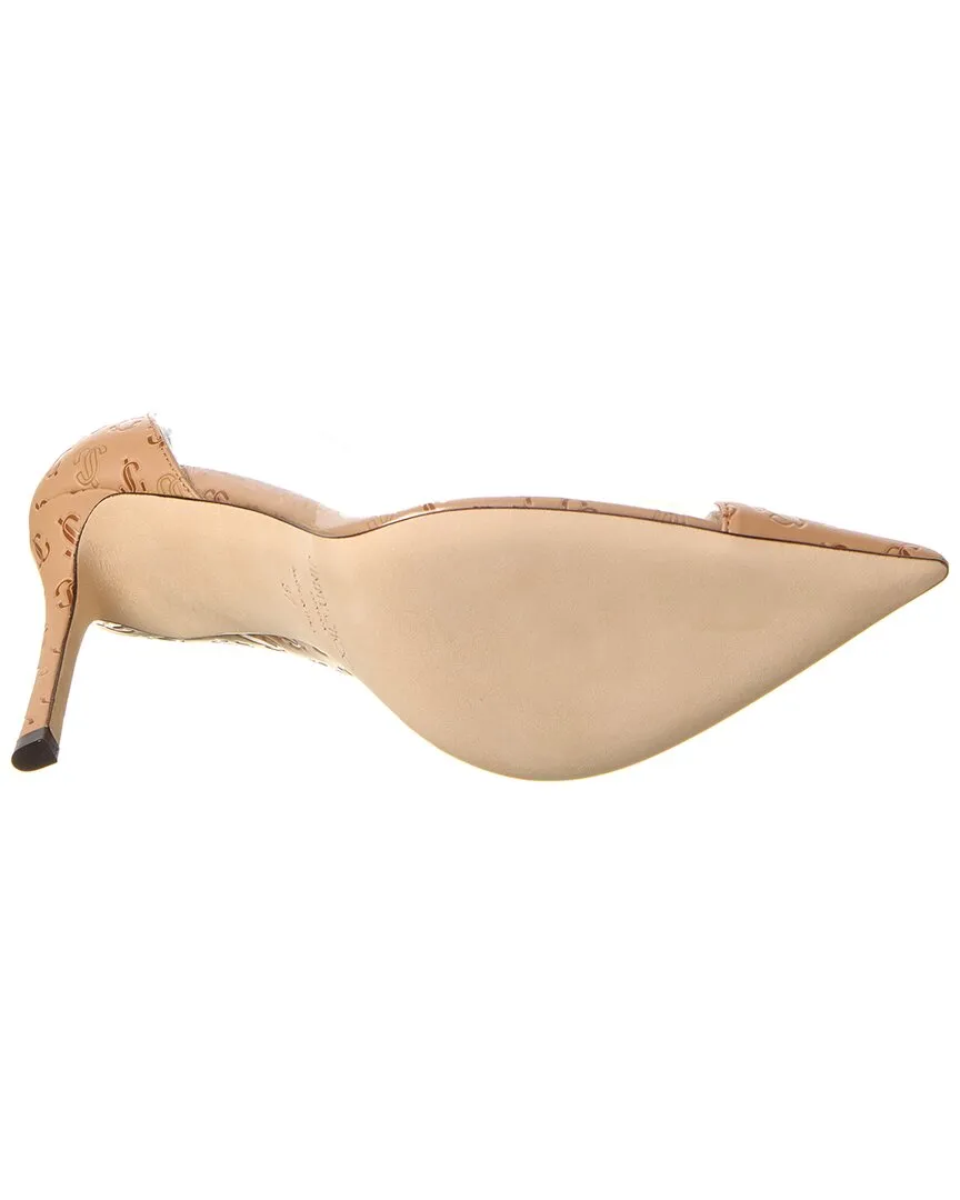Jimmy Choo Cass 95 Leather & Vinyl Pump