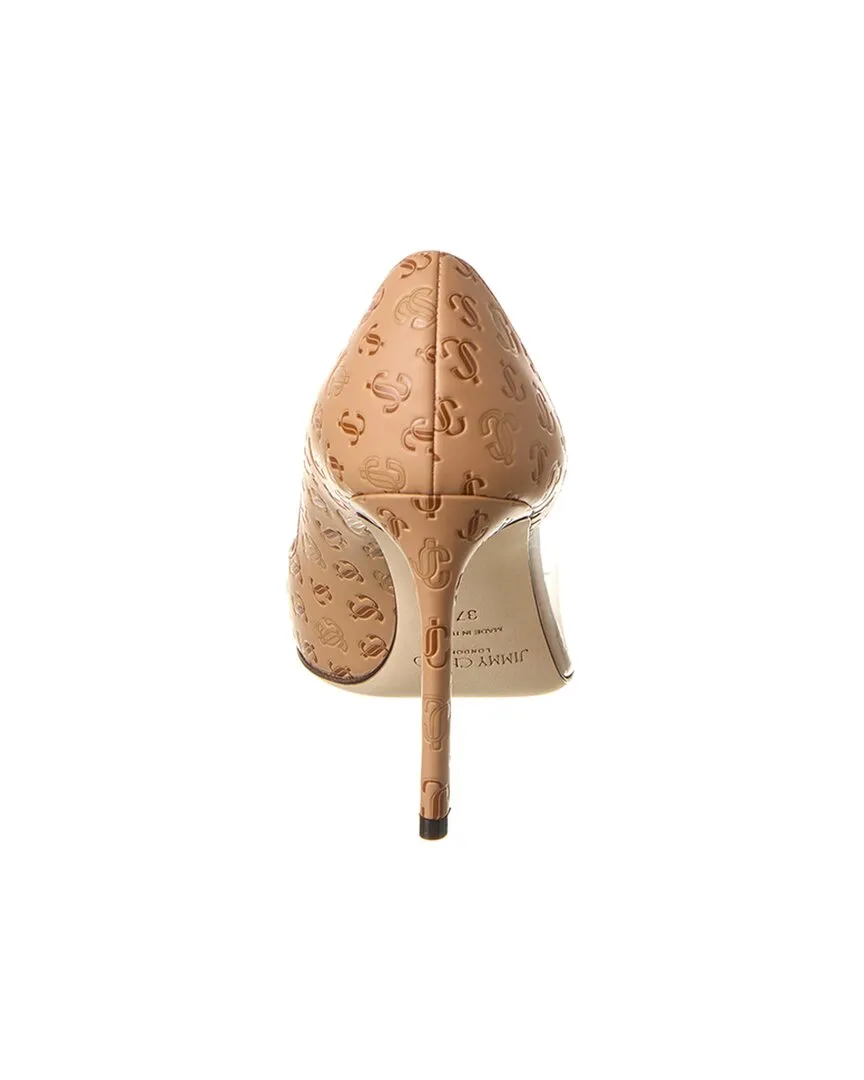 Jimmy Choo Cass 95 Leather & Vinyl Pump