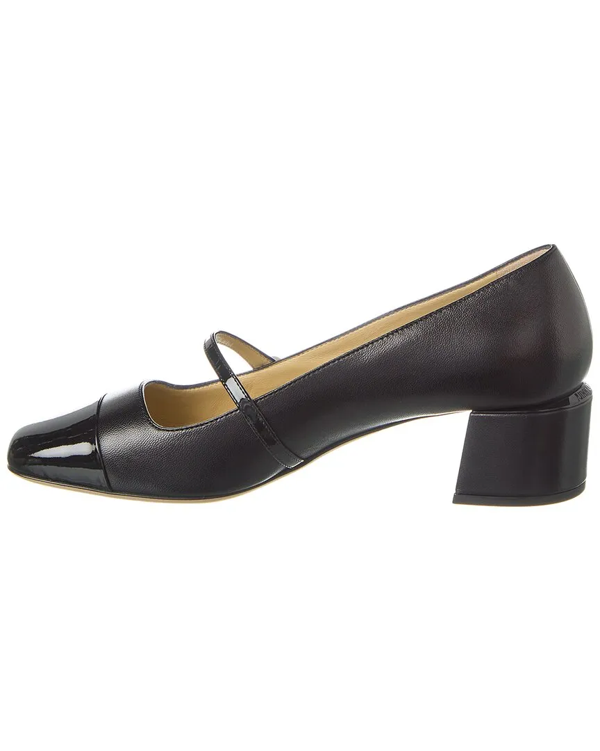 Jimmy Choo Elisa 45 Leather & Patent Pump