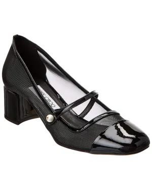 Jimmy Choo Elisa 45 Patent & Mesh Pump