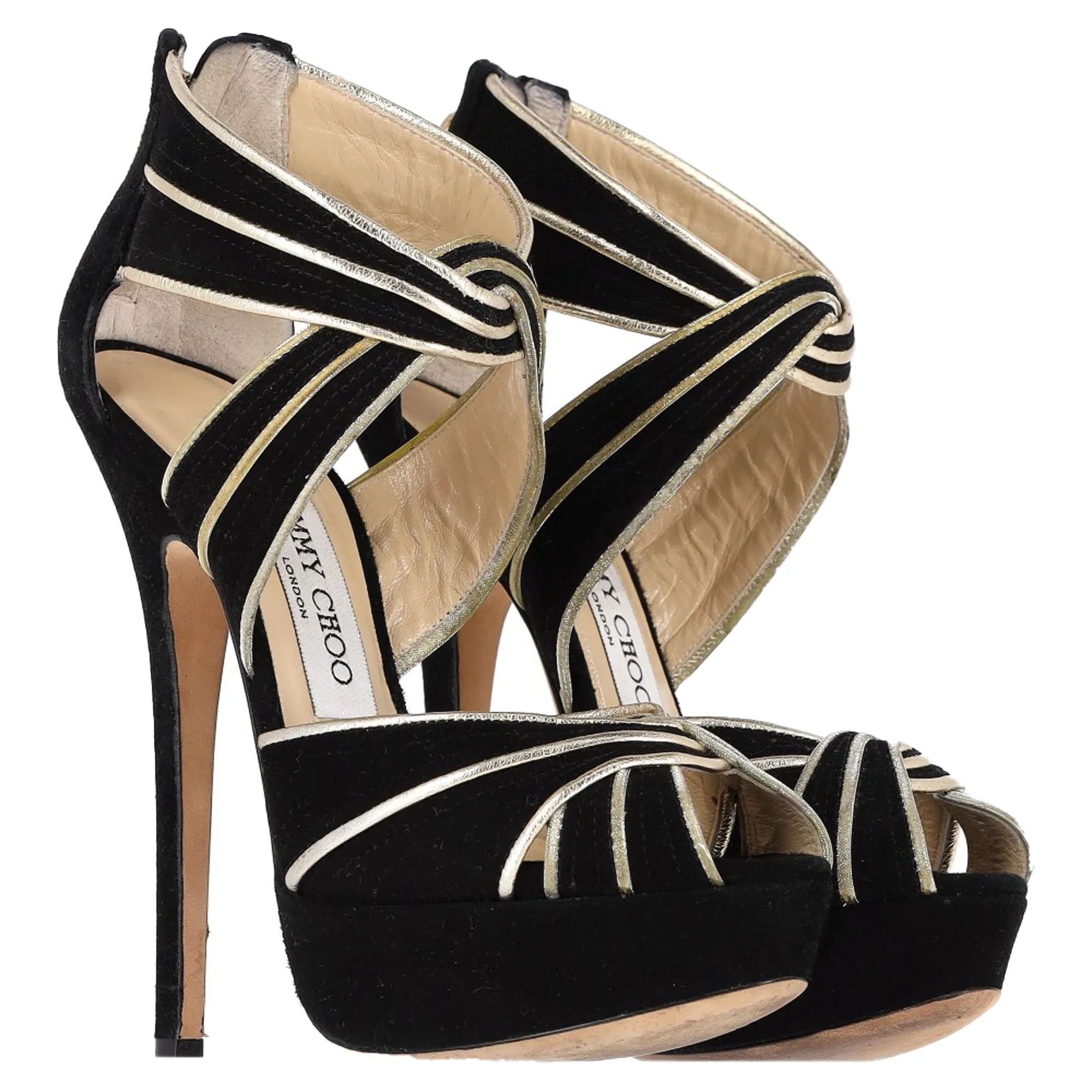 Jimmy Choo Koko Platform Sandals in Black Suede