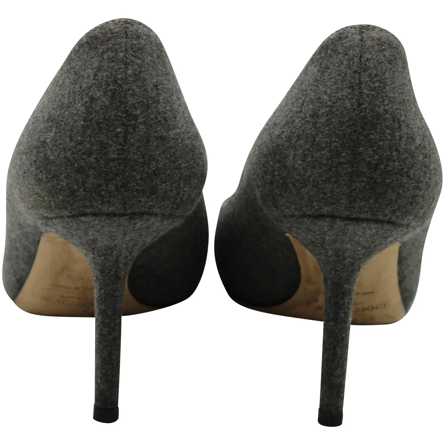 Jimmy Choo Love Decollete Pumps in Grey Wool