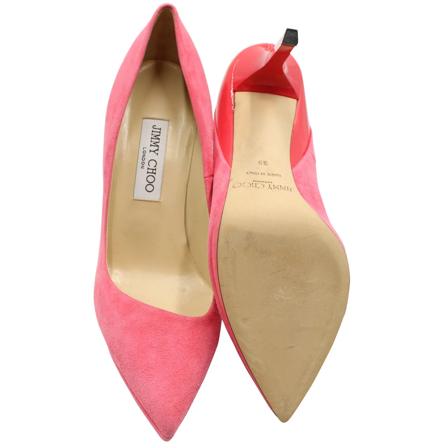 Jimmy Choo Point-Toe Pumps in Pink Suede