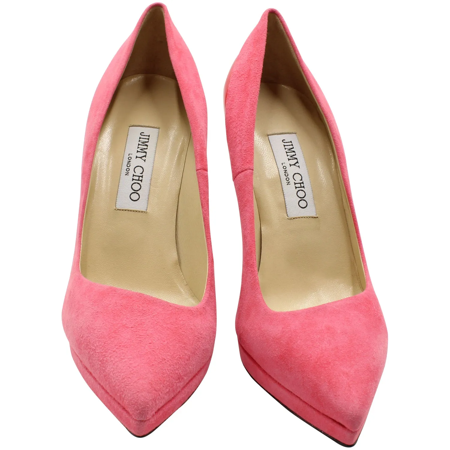 Jimmy Choo Point-Toe Pumps in Pink Suede
