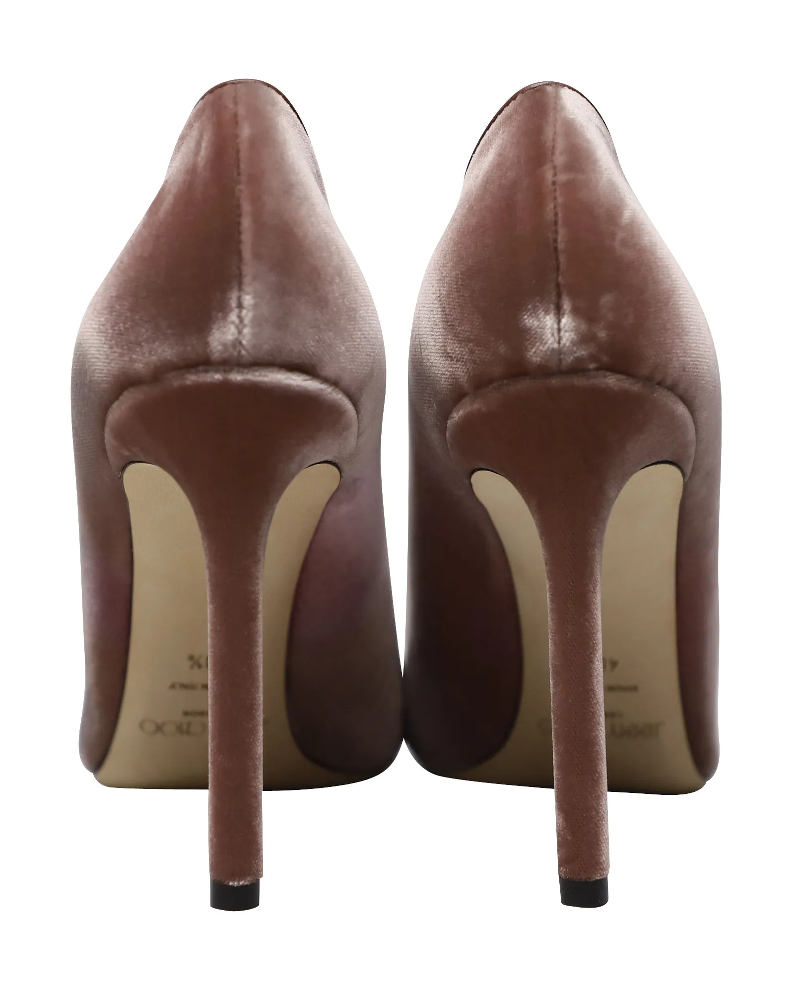 Jimmy Choo Romy 100 Pumps in Pink Velveet