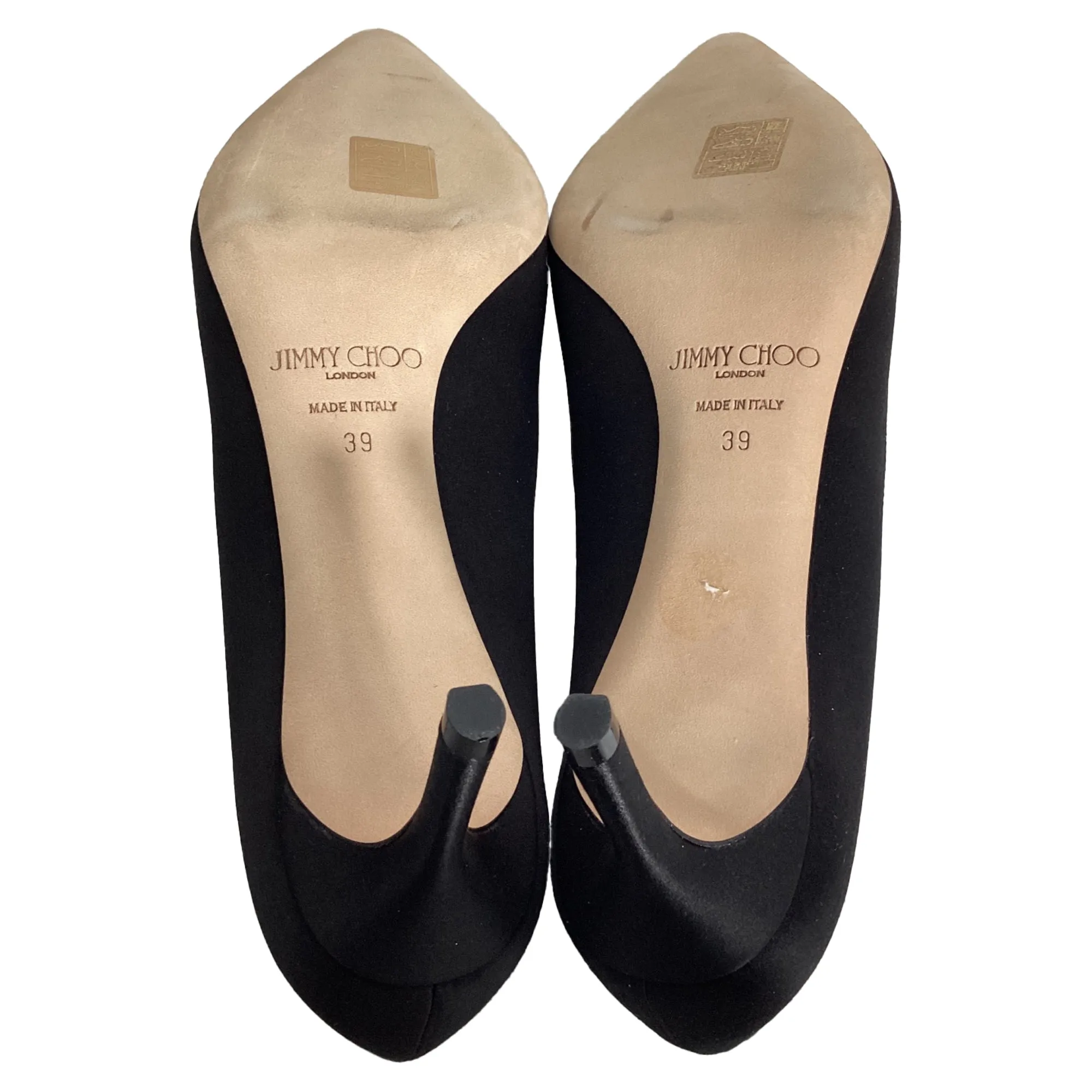 Jimmy Choo Romy Pumps in Black Satin