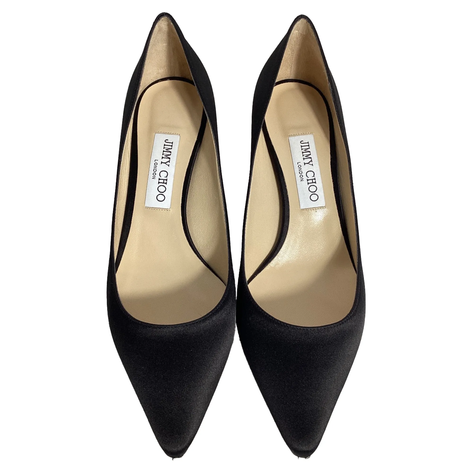Jimmy Choo Romy Pumps in Black Satin