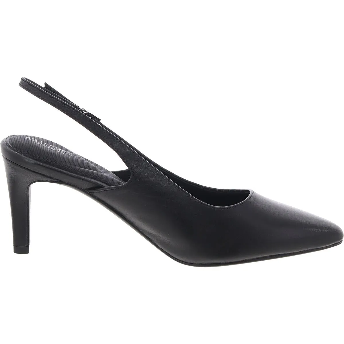 Jolie Womens Cushioned Footbed Leather Slingback Heels