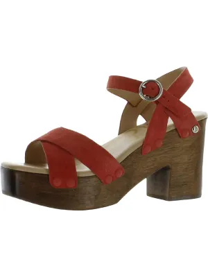 Josefine Womens Buckle Wood Heels