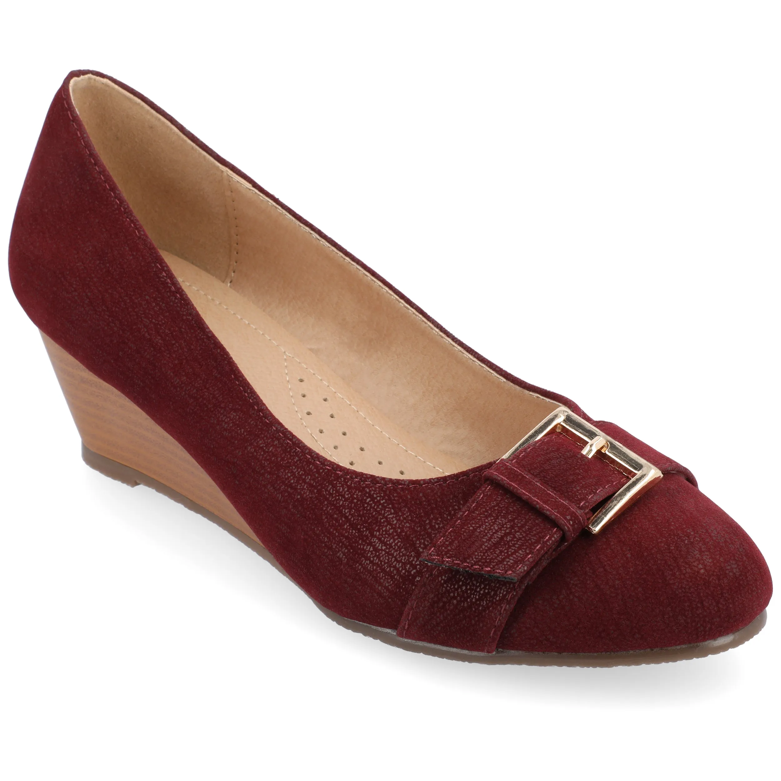Journee Collection Women's Comfort Graysn Wide Width Wedge