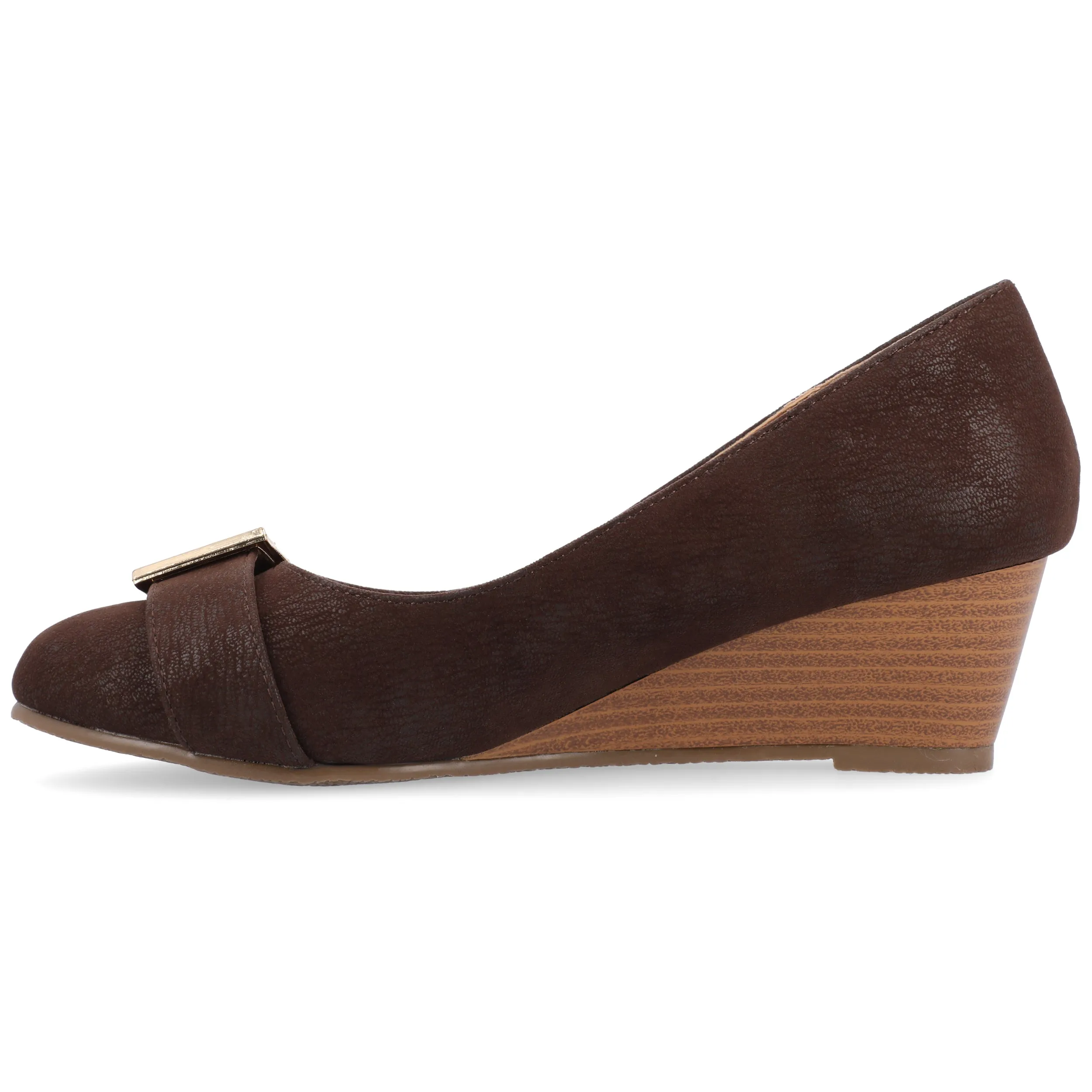 Journee Collection Women's Comfort Graysn Wide Width Wedge