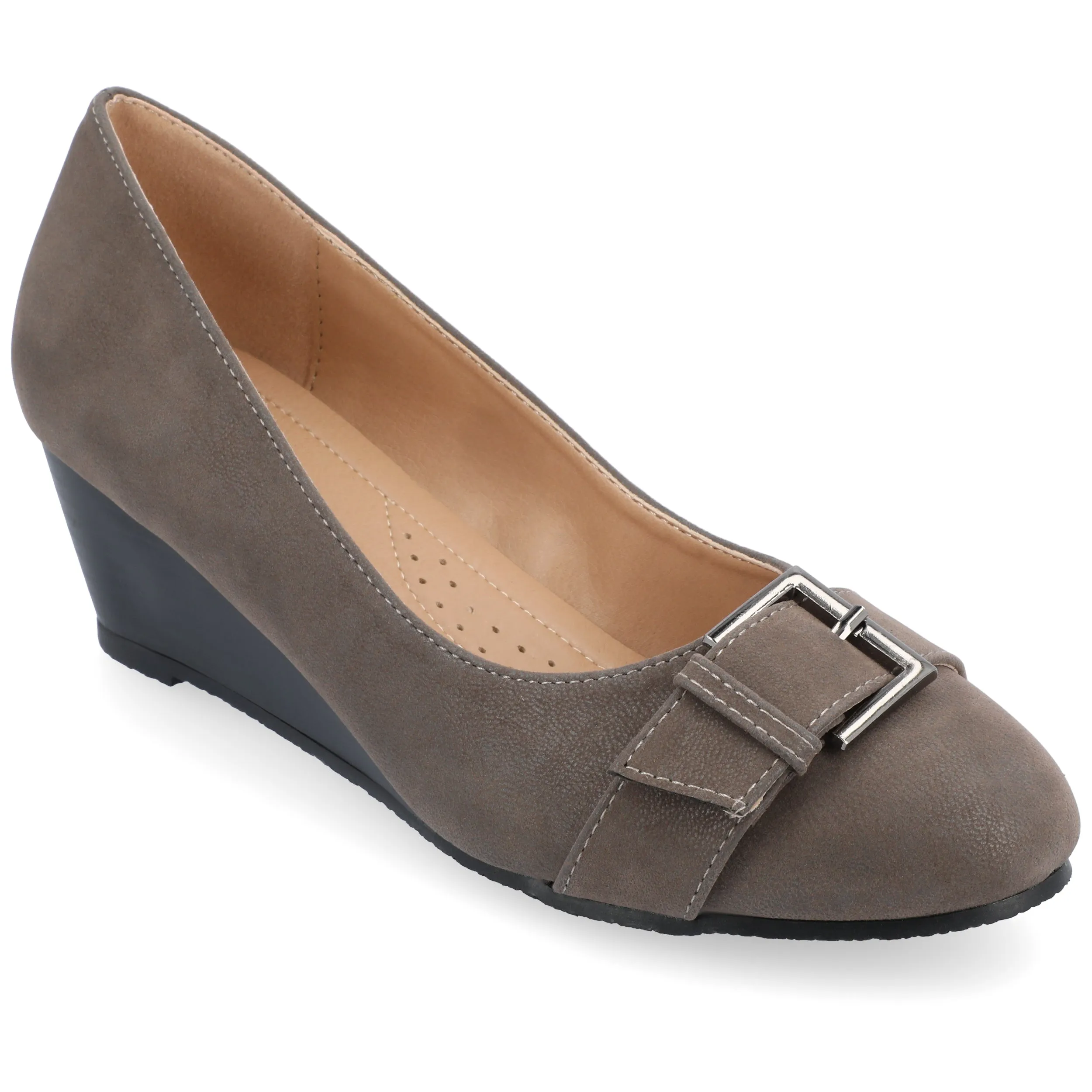 Journee Collection Women's Comfort Graysn Wide Width Wedge