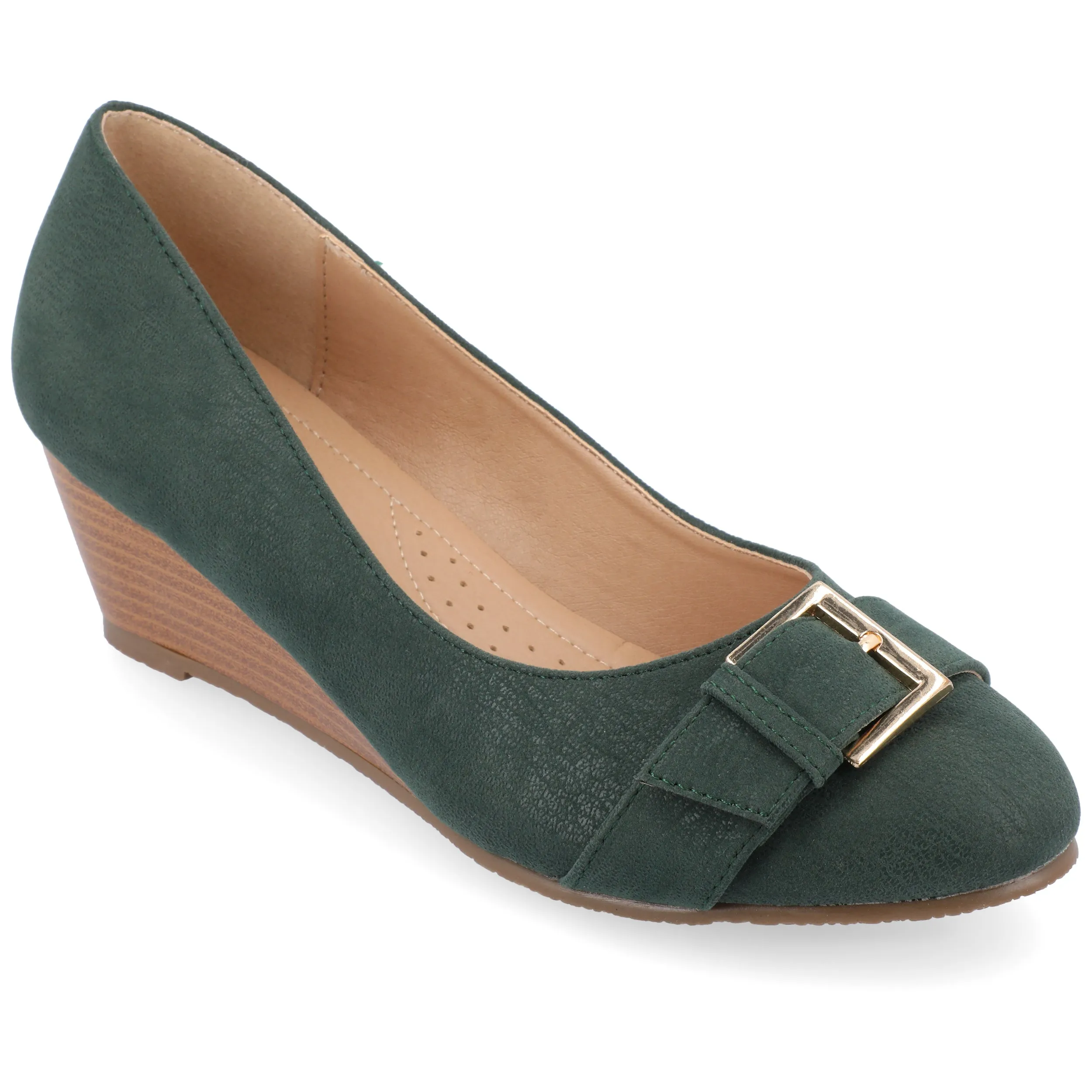 Journee Collection Women's Comfort Graysn Wide Width Wedge