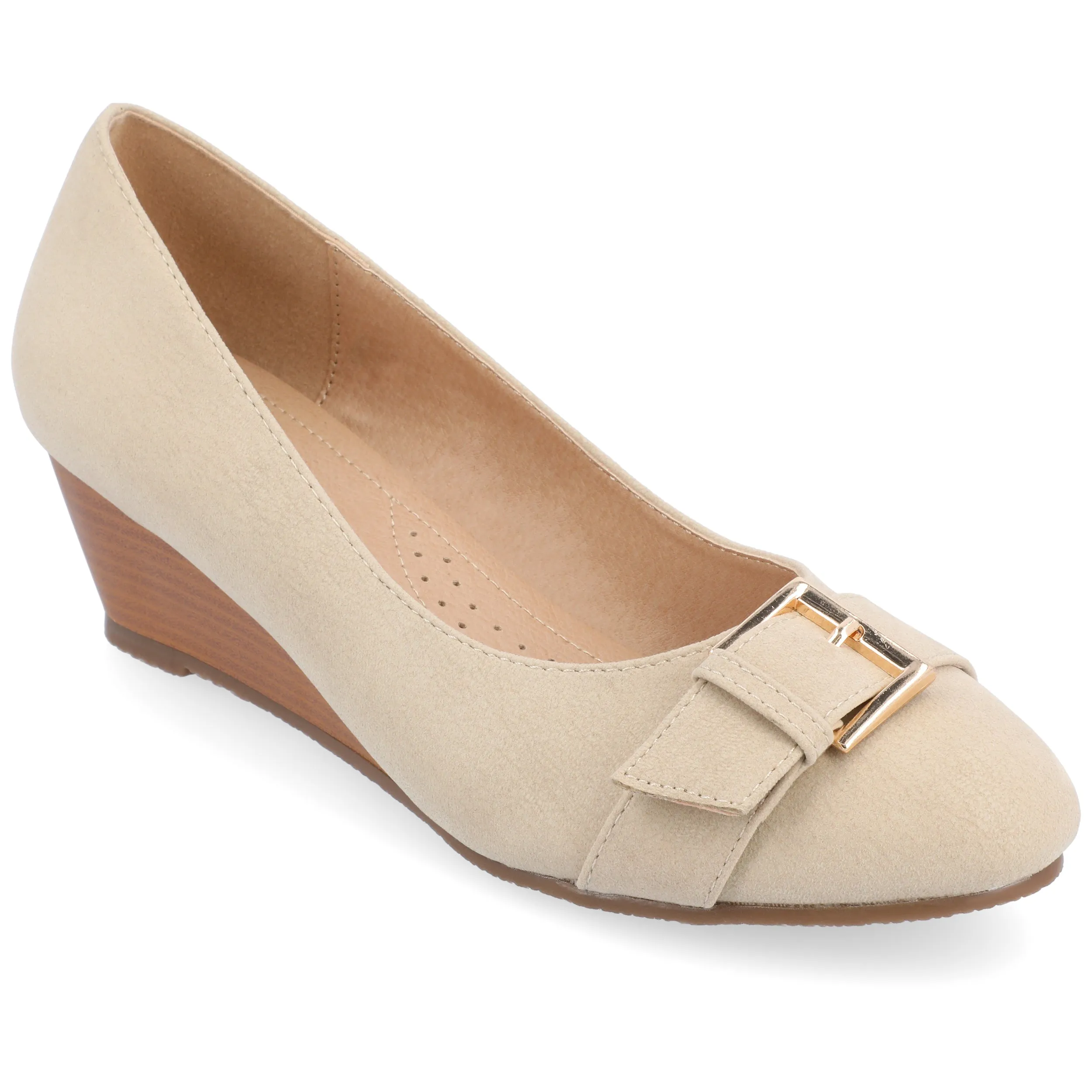 Journee Collection Women's Comfort Graysn Wide Width Wedge