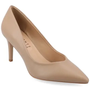 Journee Collection Women's Gabriella SuperNatural Shades Tru Comfort Foam Slip On Pointed Toe Pumps