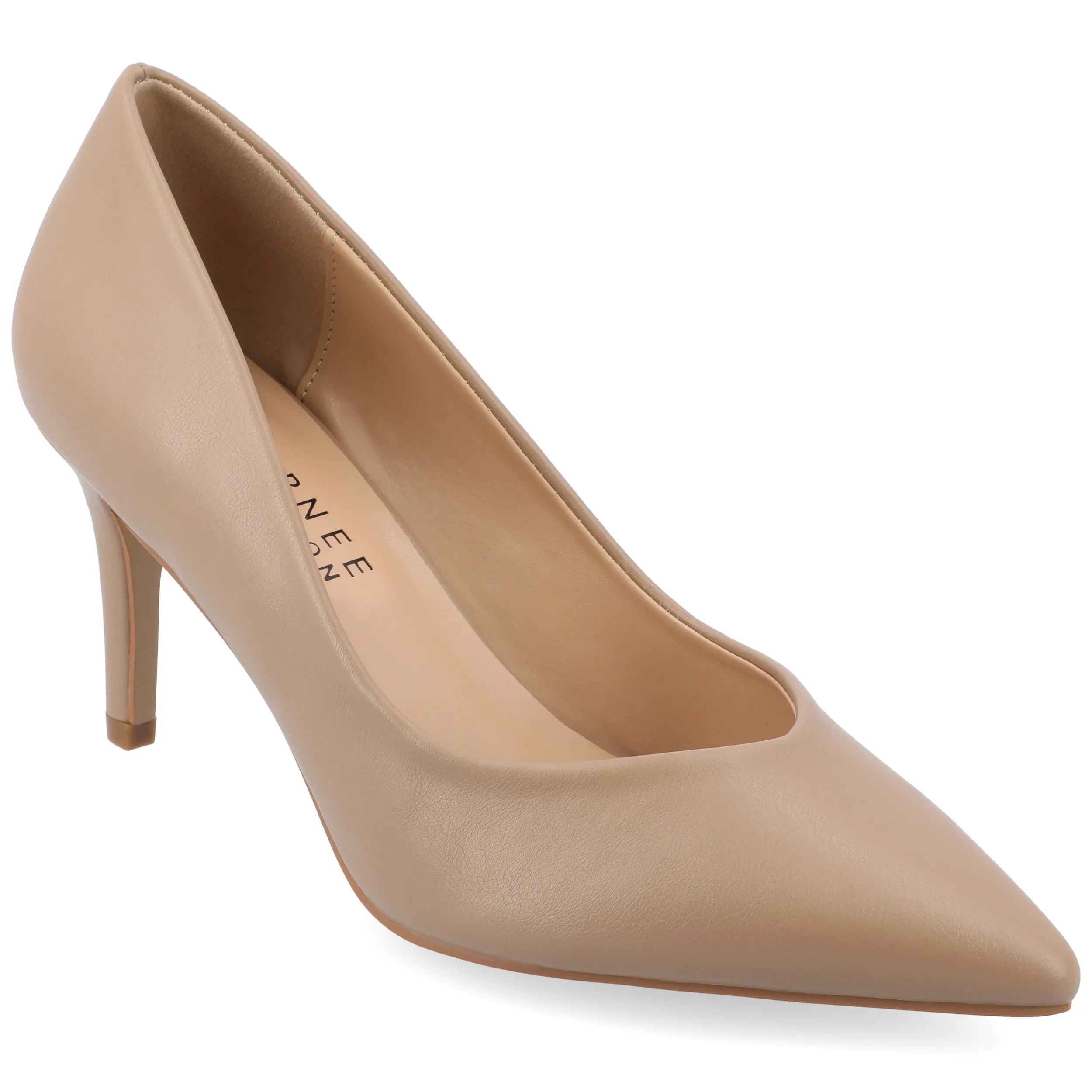 Journee Collection Women's Gabriella SuperNatural Shades Tru Comfort Foam Slip On Pointed Toe Pumps