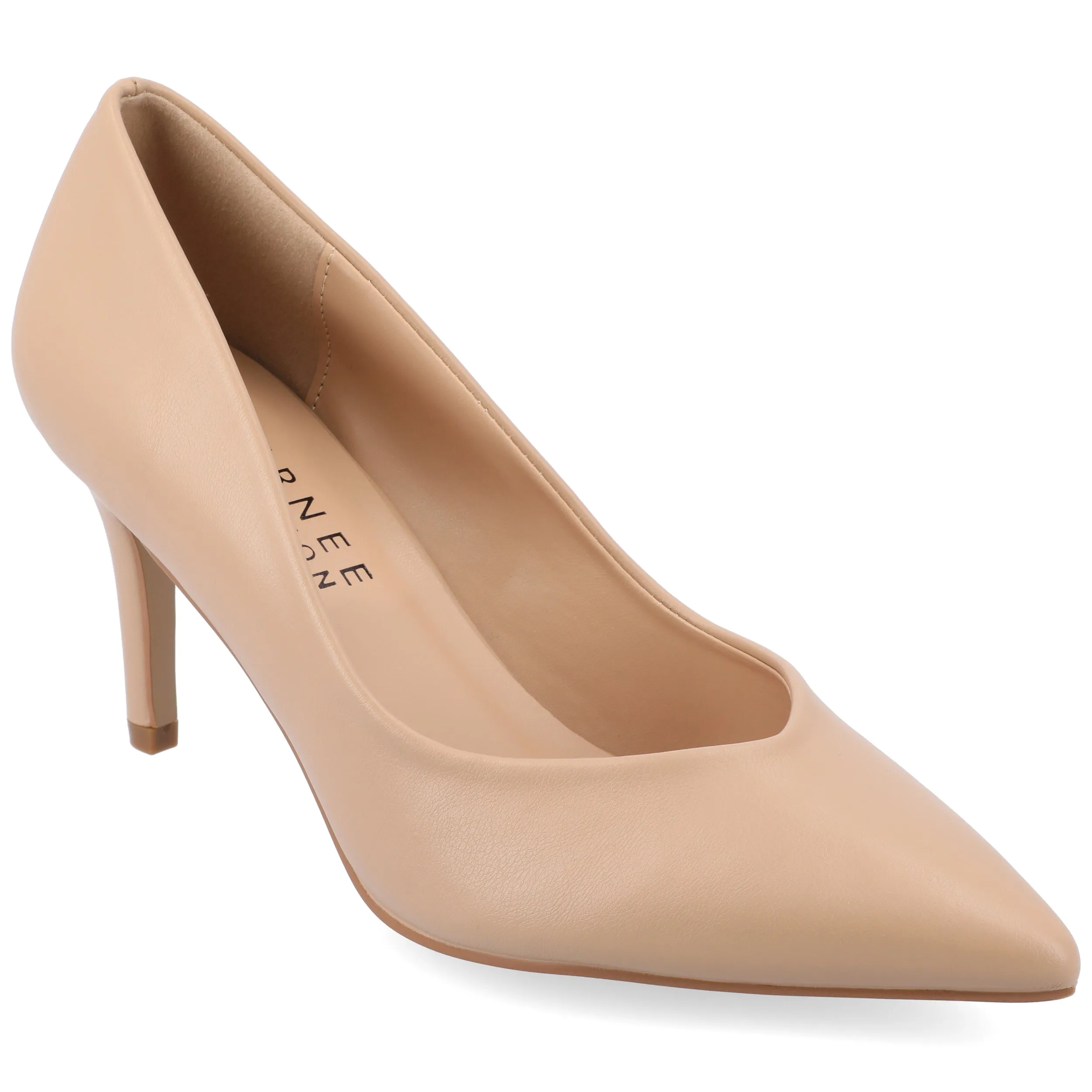 Journee Collection Women's Gabriella SuperNatural Shades Tru Comfort Foam Slip On Pointed Toe Pumps
