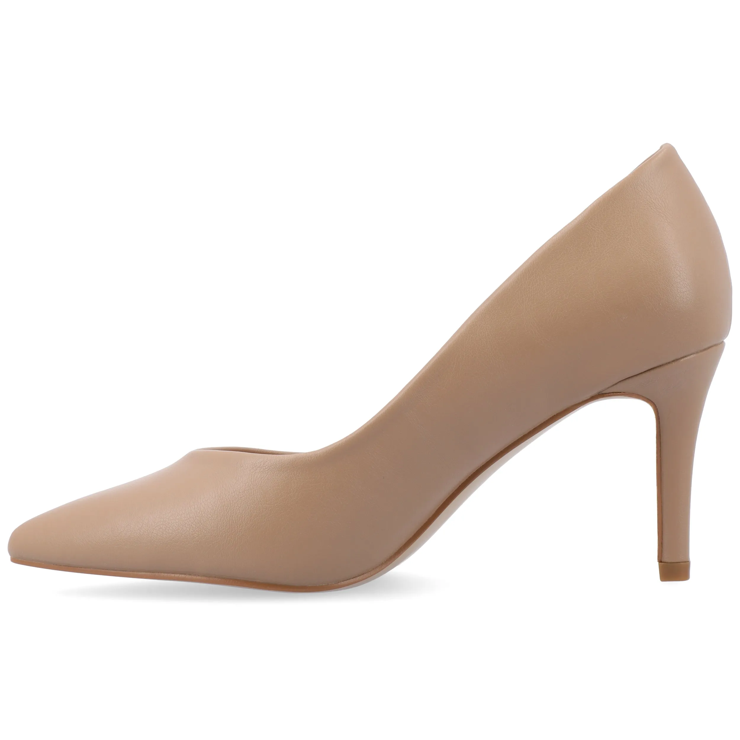 Journee Collection Women's Gabriella SuperNatural Shades Tru Comfort Foam Slip On Pointed Toe Pumps