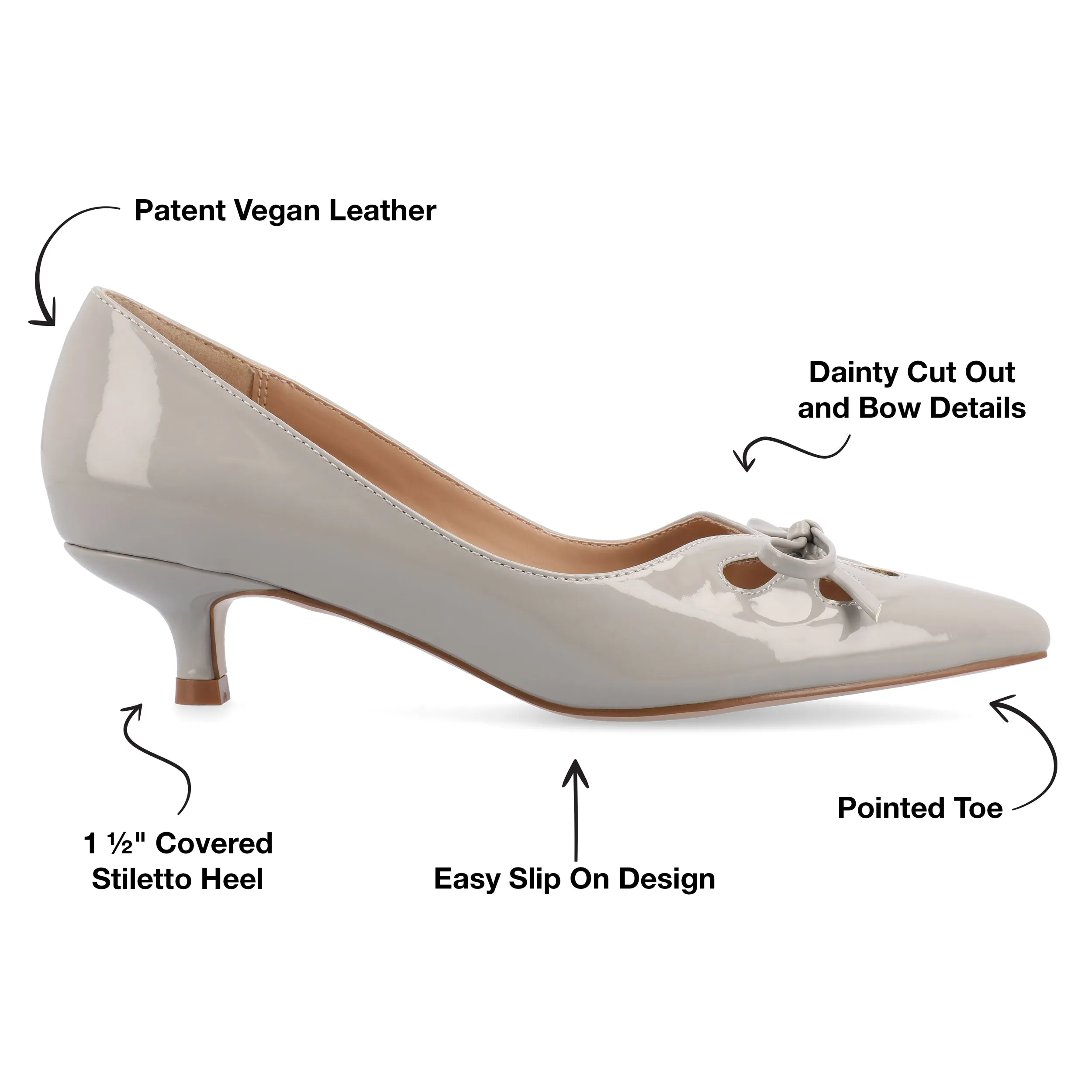 Journee Collection Women's Lutana Wide Width Kitten Heel