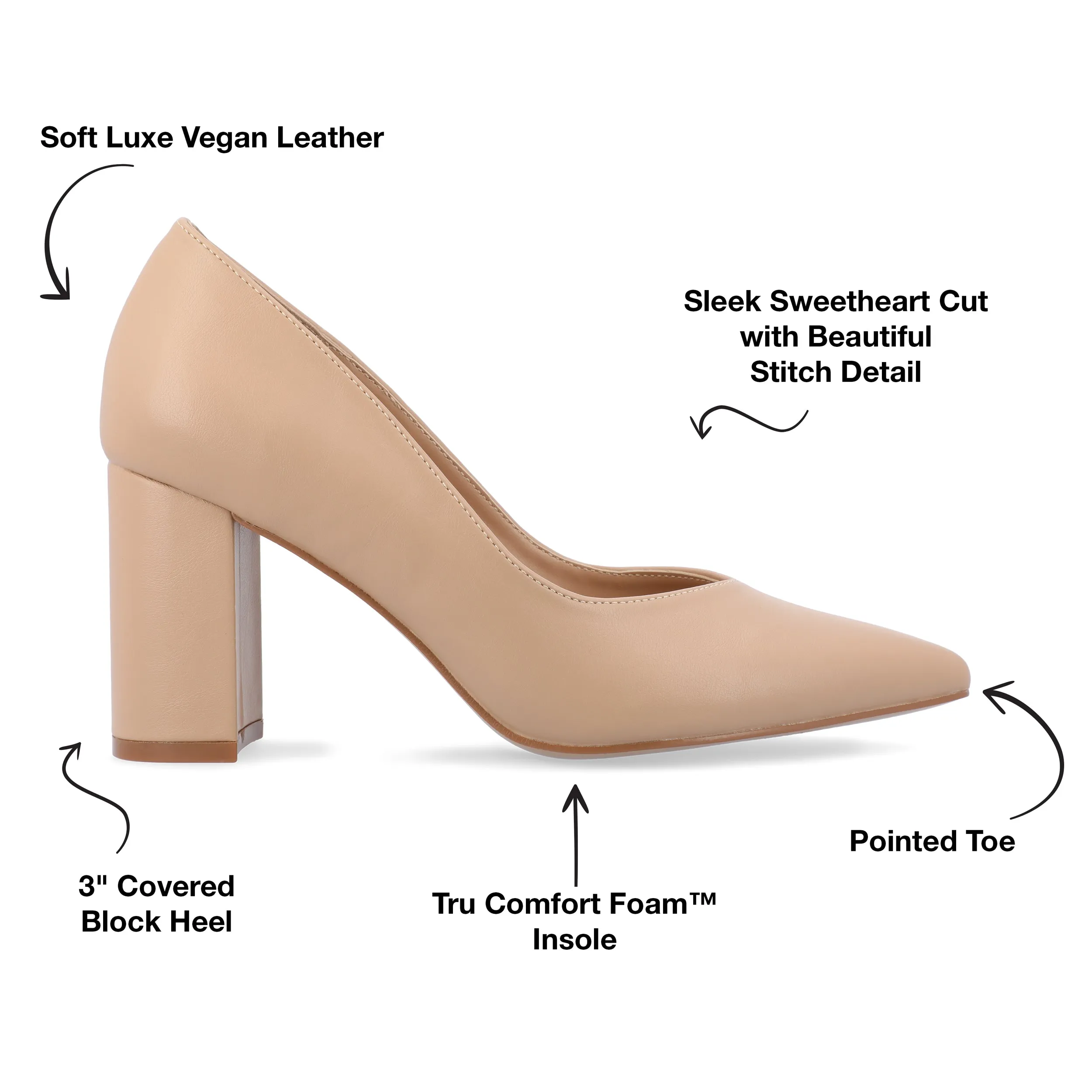 Journee Collection Women's Narrow Width SuperNatural Tru Comfort Foam SIMONNE Pumps Cool Shades