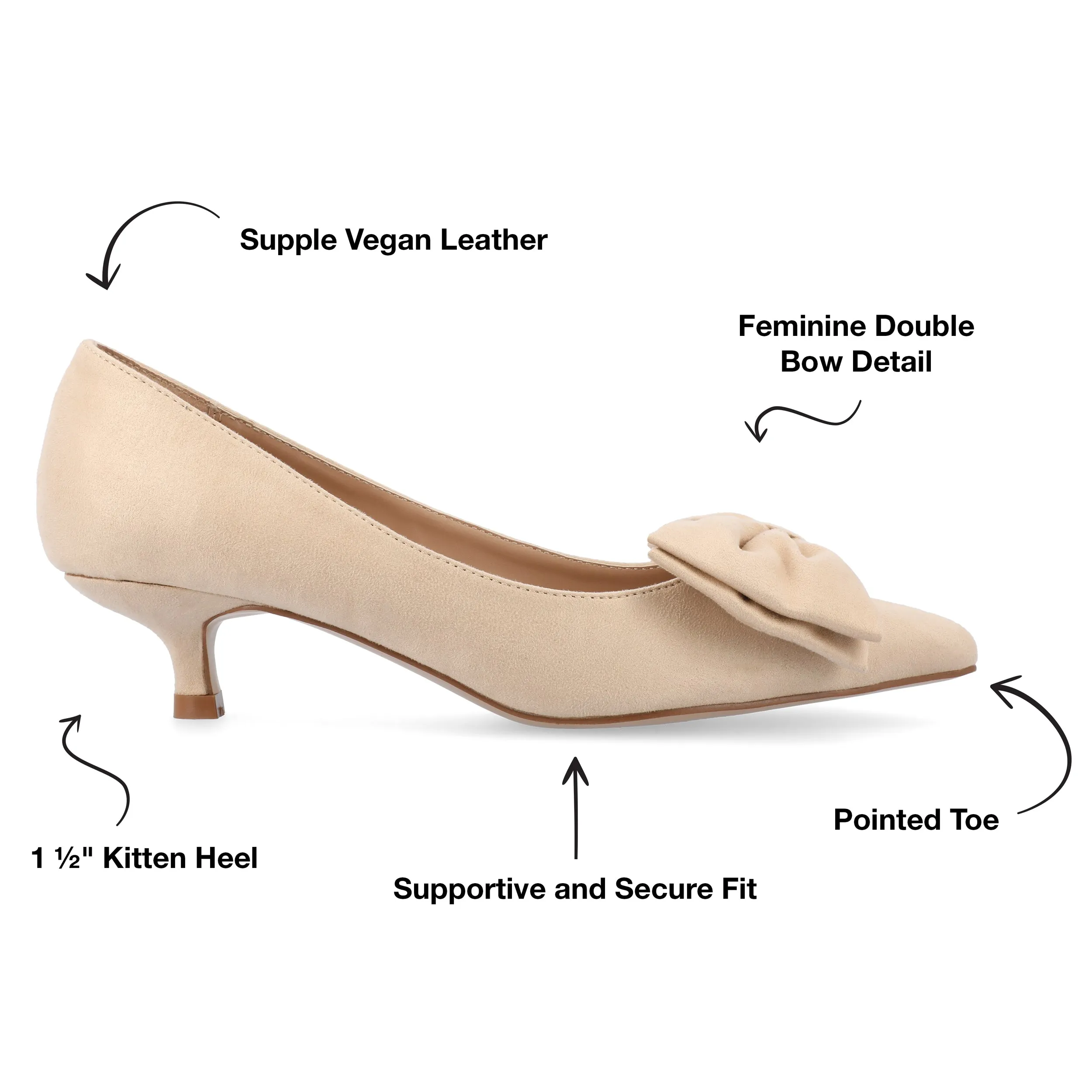 Journee Collection Women's Orana Wide Width Kitten Heel