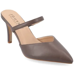 Journee Collection Women's Yvon SuperNatural Shades Pointed Toe Mule Pumps