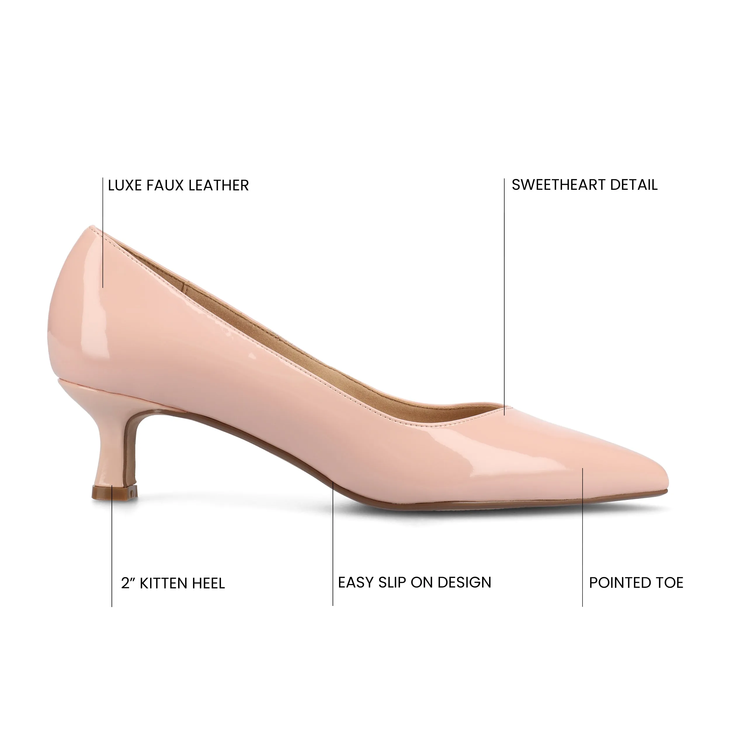 Journee Women's Pammie Medium and Wide Width Pumps