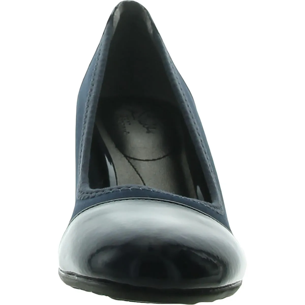 Juliana Womens Patent Toe Cap Wedge Heels
