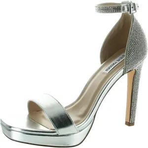 Kamal Womens Embellished Faux Leather Ankle Strap