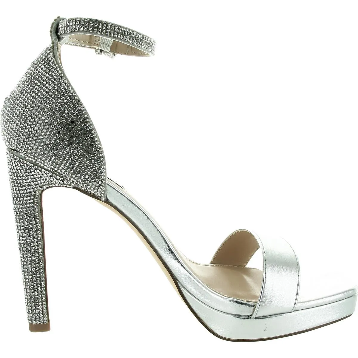 Kamal Womens Embellished Faux Leather Ankle Strap