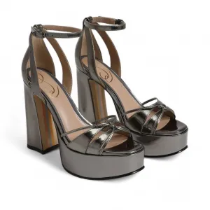 Kamille Platform Heel In Pewter Olive