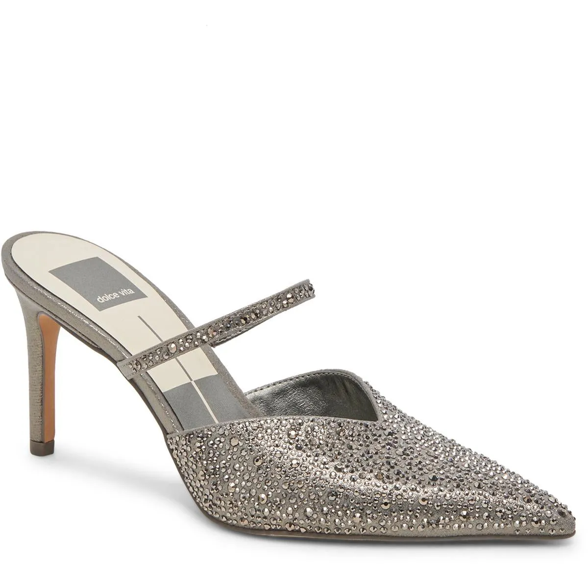 KANIKA CRYSTAL Womens Slip On Dressy Slingback Heels