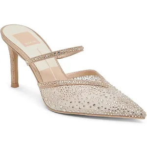 KANIKA CRYSTAL Womens Slip On Dressy Slingback Heels