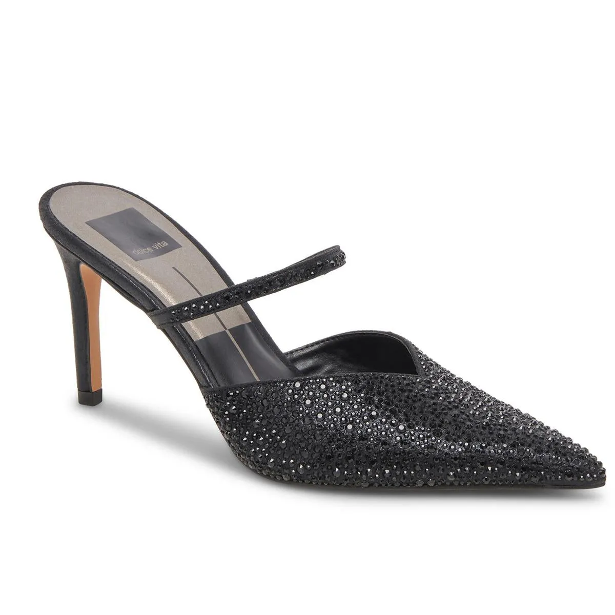 KANIKA CRYSTAL Womens Slip On Dressy Slingback Heels