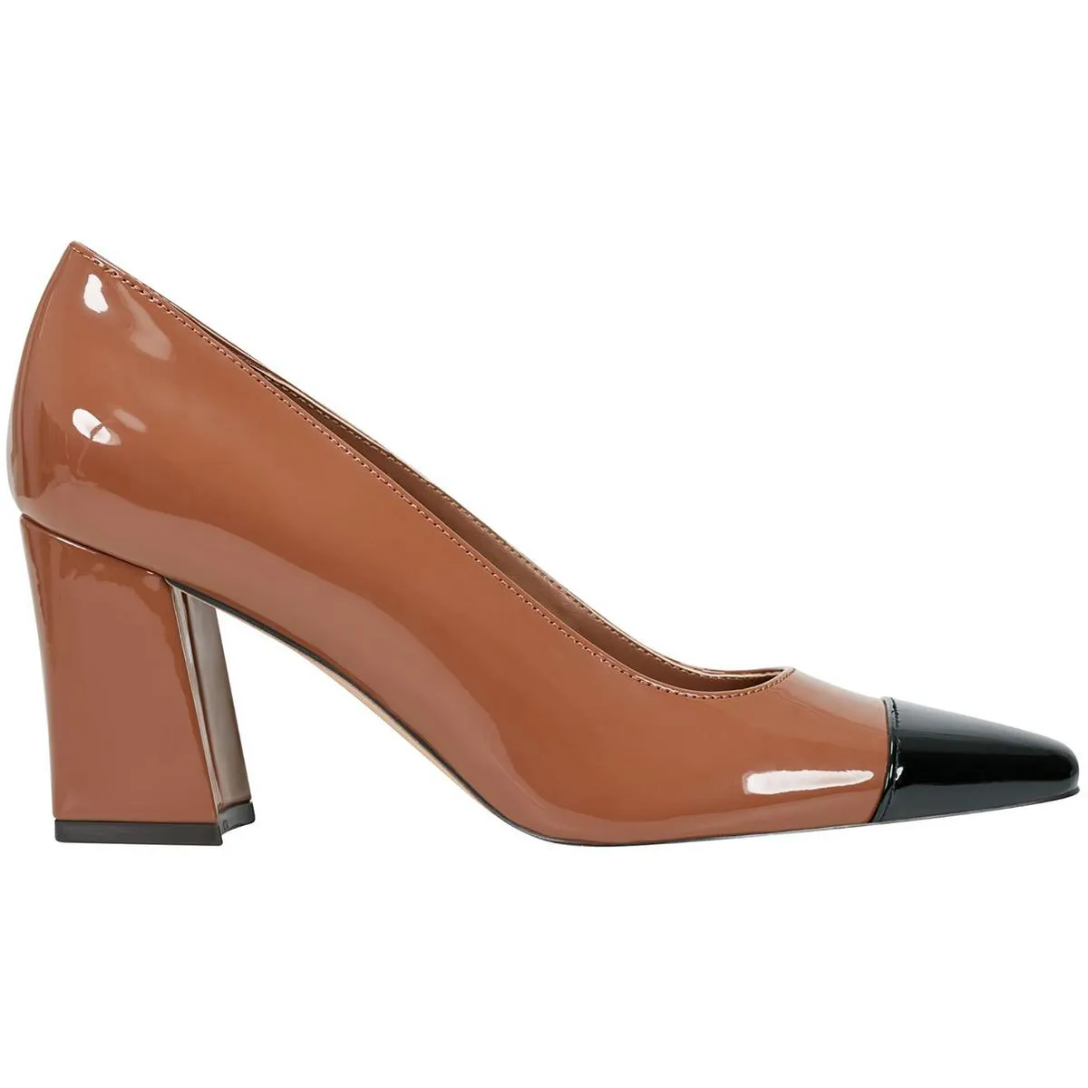 KAPILA Womens Toe Cap Man Made Block Heels