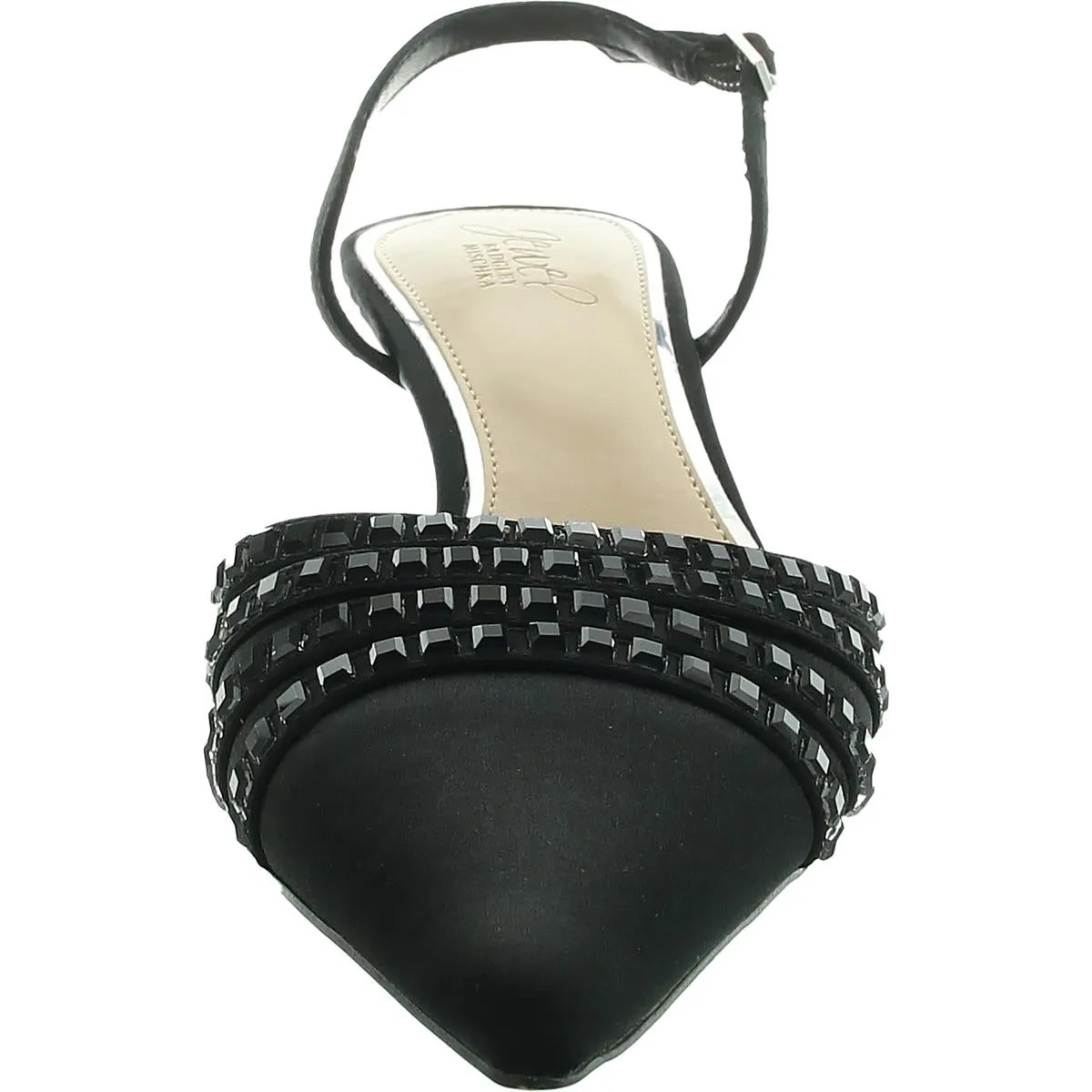 Katalina Womens Embellished Satin Slingback Heels