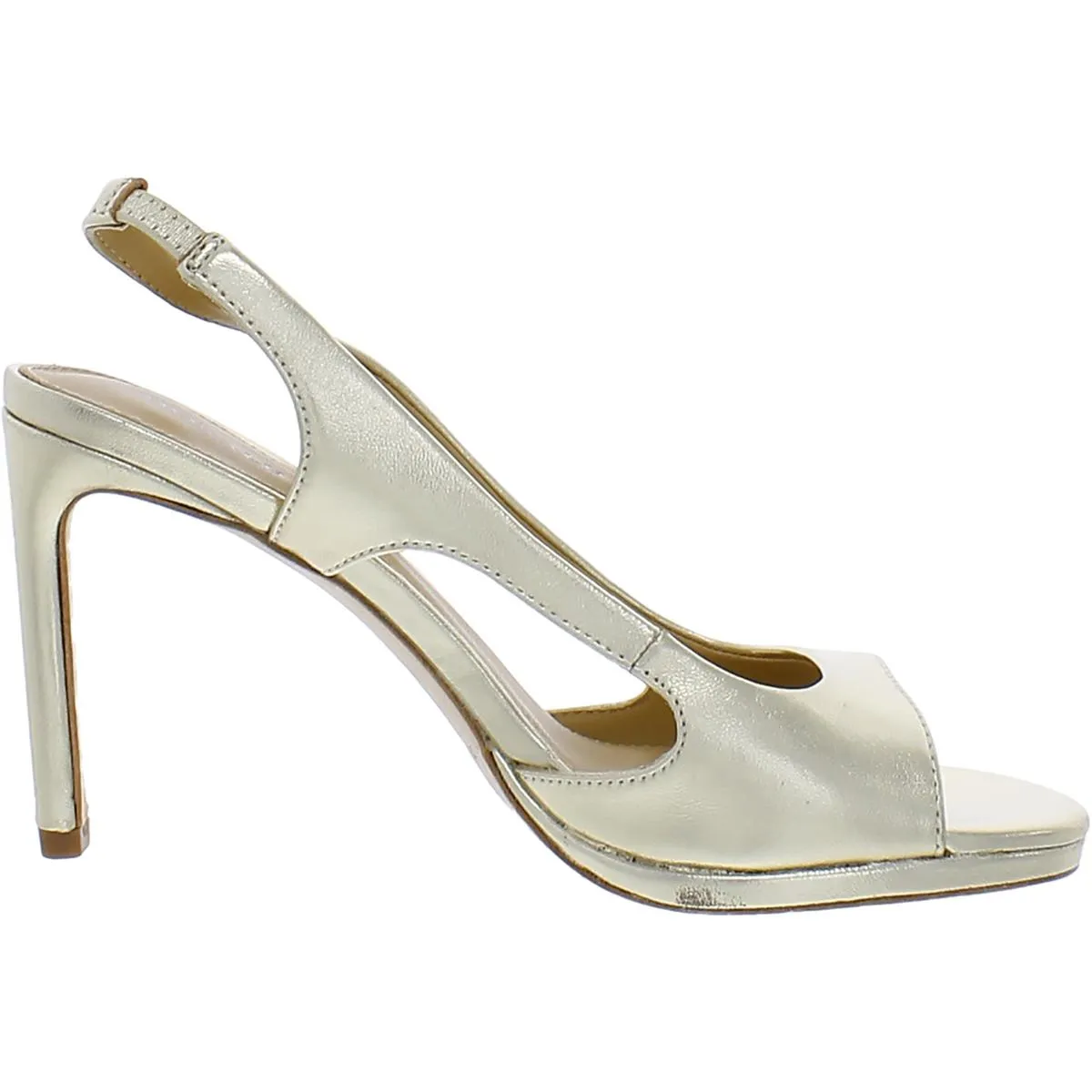 Kayla 08 Womens Leather Ankle Strap Slingback Heels