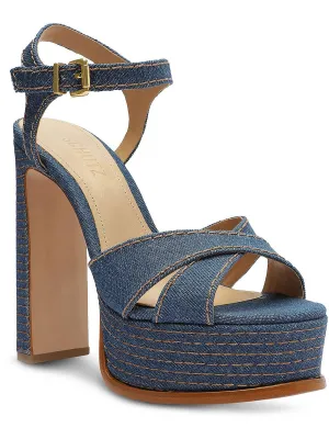 KEEFA Womens Open Toe Block Heel