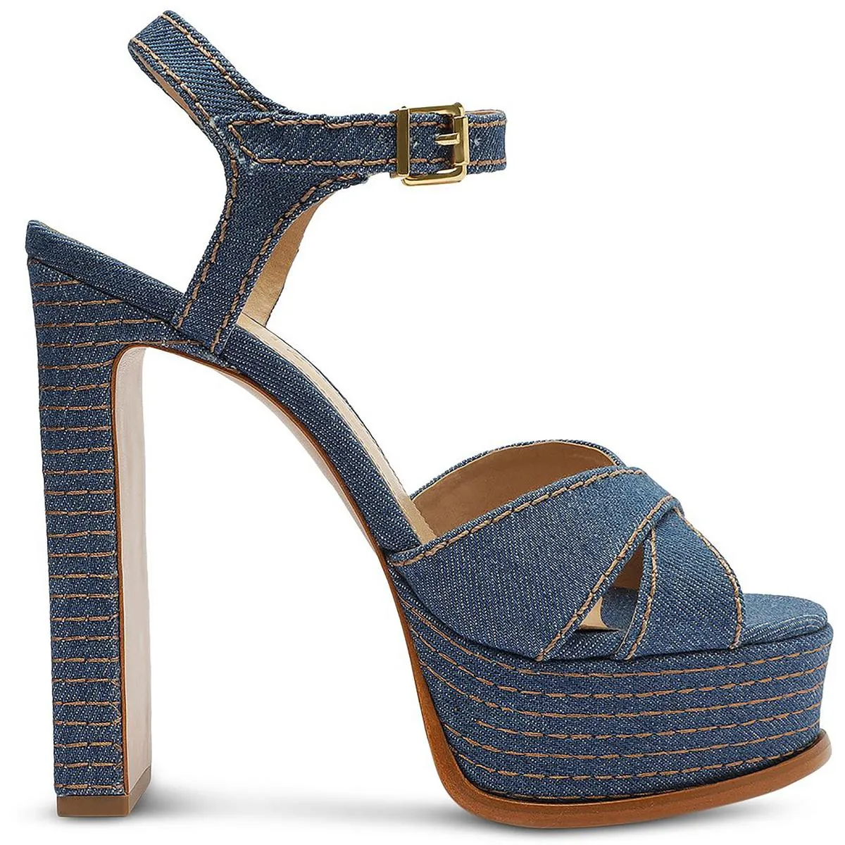 KEEFA Womens Open Toe Block Heel