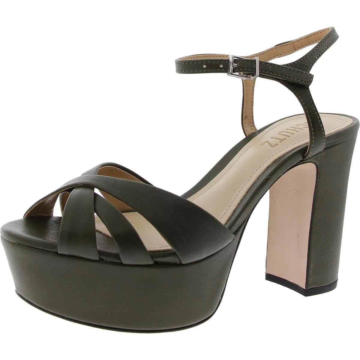 KEEFA Womens Open Toe Block Heel