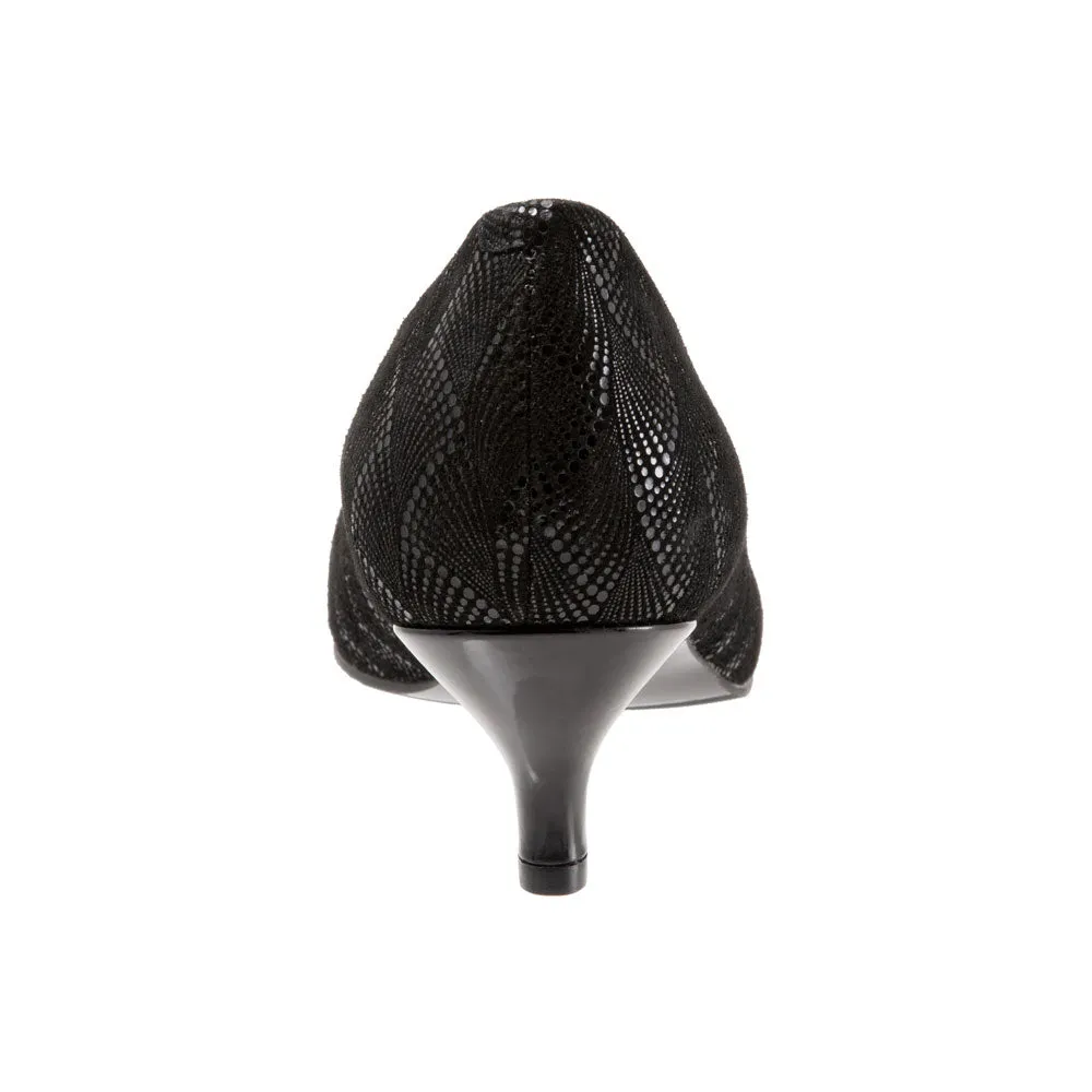 Kiera Heel in Black Waves Leather