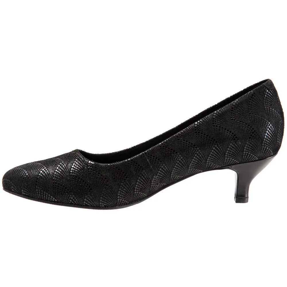 Kiera Heel in Black Waves Leather
